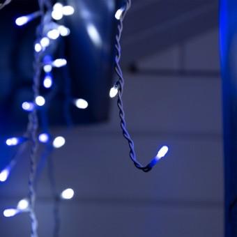 Гирлянда LED Бахрома 3*0,6м, белая нить,свечение бело-синее, миг.,3W, LED-160-220V уличная (1080183)
