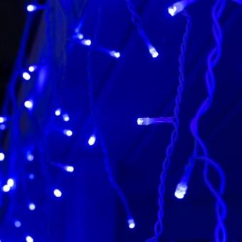 Гирлянда LED Бахрома 3*0,6м, белая нить,свечение синее, 3W, LED-160-220V уличная (1080175)