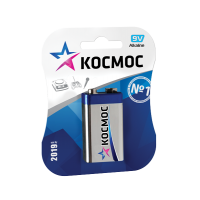 Элемент питания Космос 6LR61 9V Alkaline (1шт/блистер) (батарейка)