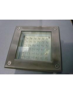 Светильник LED -G03 White квадратный 220V бел.36 LED 2.2W IP68 сатин-никель