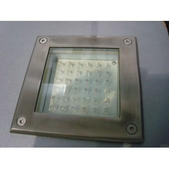 Светильник LED -G03 White квадратный 220V бел.36 LED 2.2W IP68 сатин-никель