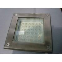 Светильник LED -G03 Blue квадратный 220V син.36 LED 2.2W IP68 сатин-никель