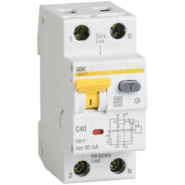 АВДТ 32 С40 30мА Автоматический выключатель дифференциального тока