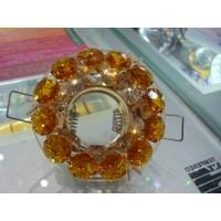 3.249.368/54 Кольцо малое Swarovski желтое, осн. зол.