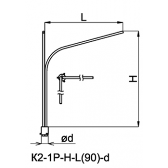 Кронштейн К2-1Р-2,0-2,0/90-0,133 оцинк.