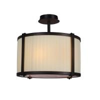 L95153.01 L`Art Luce Imola свет-к потолочный wood paint/ cream pleated shade