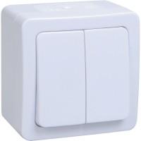 ВС20-2-0-ГПБ выкл. 2кл. IP54 (белый) откр.уст.ГЕРМЕС PLUS