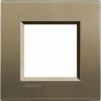 LNA4802SQ LivingLight Рамка прямоугольная, 1 пост, цвет Коричневый шелк