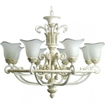 2708951/8P Люстра White+Patina silver 8*Е27 60W
