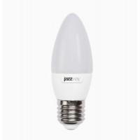 Лампа светодиод.PLED-SP свеча 7W 230V E27 3000К 530lm(2700К)  Jazzway, лампочка