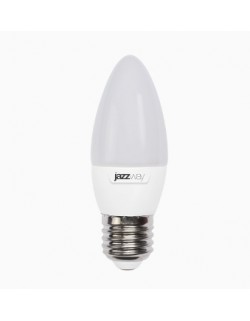 Лампа светодиод.PLED-SP свеча 7W 230V E27 5000К 560lm(4000К-530lm)  Jazzway, лампочка