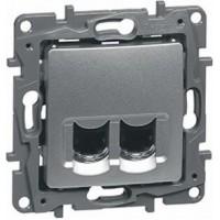 672452 Розетка RJ11+RJ45 кат.5e UTP АЛМ ETIKA