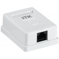 Розетка настен. информ. RJ45 8P8C кат.5Е UTP 1-порт, белая ИЭК