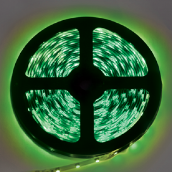 Лента LED.,зеленая,4.8Вт/м,12В,Экола(60свд/м,h=8мм)  stripPRO (P2LG05ESB)