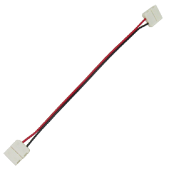 Коннектор LED strip каб.2 разъема 2конт.10мм 15см одноцв.лент (5050-30,5050-60,3528-120) (SC21C2ESB)