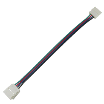 Коннектор LED strip с каб. с 2-мя разъемами 4-х конт. 10мм 15см для ленты RGB (SC41C2ESB)