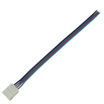 Коннектор LED strip каб. 1 разъем 4-х конт. 10мм 15см для ленты RGB (SC41C1ESB)