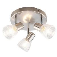 301.35.3 Crackle матовый хром Спот 3*Е14 40W Silver Light