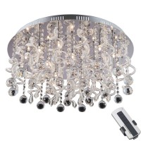 15-493-20C (1506493/20C) Светильник потолоч. Хром +пульт (G4 20*20W+LED)