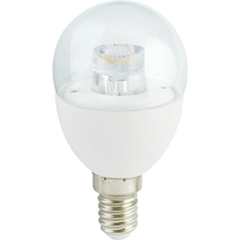 Лампа светодиод. G45 LED 7W 220V E14 4000К 90*45 прозр.шар с линзой(K4FV70ELC) Premium, лампочка