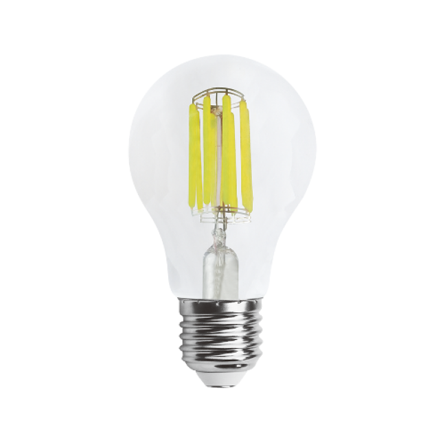 Лампа светодиод.classic А60 LED 8W 220V E27 3000К филамент (Премиум), лампочка