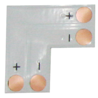 Коннектор LED strip гибкая соед.плата L 2-х конт. 8мм одноцв. (SC28FLESB)
