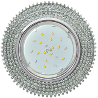 Светильник GX 53H4 5362 Экола Glass круг с прозр.стразами 40*120 зерк/хром(FW53RGECB)