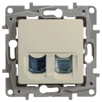 672355 Розетка 2XRJ45 кат.5e UTP СЛНК ETIKA 672355 Розетка 2XRJ45 кат.5e UTP СЛНК ETIKA