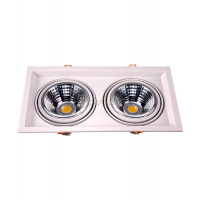 Светильник DW1122 WH прямоугол. AR111 2*75W 330*185 белый