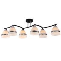 227.59.6 Люстра потолочная венге+хром 6*Е14 60W Silver Light