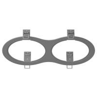 217929 Светильник Рамка Lightstar Intero 111 Double Round серый 217929 Светильник Рамка Lightstar Intero 111 Double Round серый