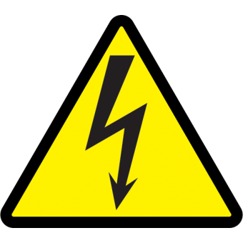 Знак: Осторожно электрическое напряжение 100*100*100 ИЭК