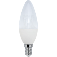 Лампа светодиод.candle LED 8,0W 220V E14 4000К 105*37 прозр.свеча с линзой(C4QV80ELC) Premium, лампочка
