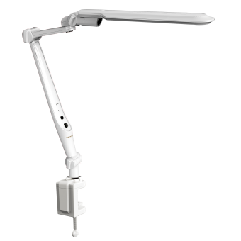 NL71 Настольный светодиод.светильник на струбцине (белый/серебро, 10W)