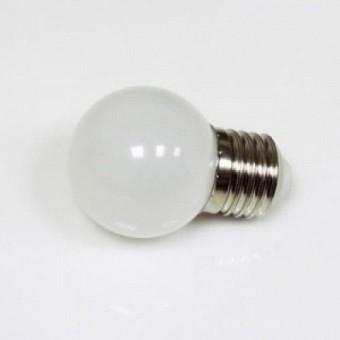 Лампа  LED 1W Е27 d45 мм мультиколор (7цветов), лампочка