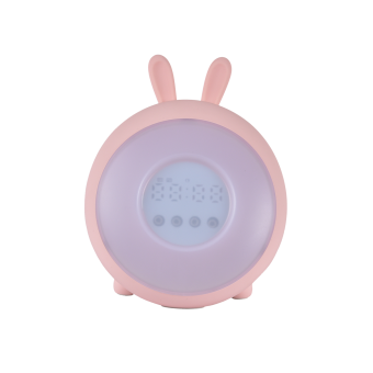 TL-170 (3,1w, разные режимы свечения) Светильник с часами-будильник розовый