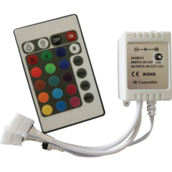 Контроллер LED strip RGB IR с пультом 144Вт 12V 12A (CRS144ESB)