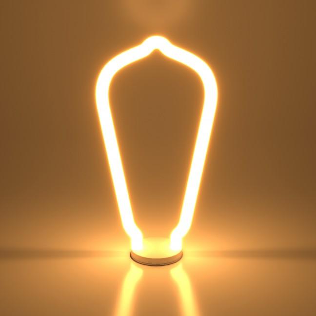 Лампа светодиод.LED 4W 220V E27 2700K ST64 белый матовый Decor filament (BL158), лампочка