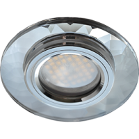 Светильник MR16 DL1654 GU5.3 Экола 25*90 Glass стекло круг гранен. хром/хром (FC1654EFF)