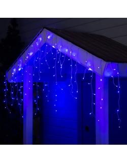 Гирлянда LED Бахрома 3*0,6м, белая нить,свечение синее, 3W, LED-160-220V уличная (1080175)