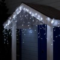 Гирлянда LED Бахрома 3*0,6м, прозрачная нить,белый мерцание, 3W, LED-160-220V уличная (4356982)
