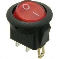 Переключатель клавишный MIRS-101-3-R кругл. черн.корпус красн.клавиша 2 полож.1з с подсветкой TDM