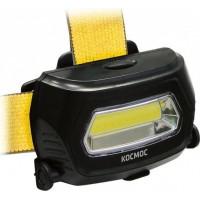 Фонарь Космос акк.налобный LI-Po Н3W-COB 1LED 3W зярядка micro USB