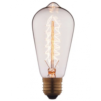 Лампа Эдисона ST64 19F2 40W E27 Gold Ретро (051910), лампочка