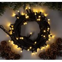 Гирлянда LED НИТЬ 10м, 3W темная нить каучук,тепл. белый LED-100-220V уличная IP65 (1080635)