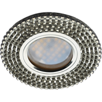 Светильник MR16 DL1662 GU5.3 Экола Glass круг стразы хром зерк/хром 25*93 (FW16RGECB)