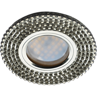Светильник MR16 DL1662 GU5.3 Экола Glass круг стразы хром зерк/хром 25*93 (FW16RGECB)