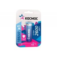 Аккумулятор Космос 18650 Li-ion 2600mAh 3.7V с защитой (1шт/блистер) Аккумулятор Космос 18650 Li-ion 2600mAh 3.7V с защитой (1шт/блистер)