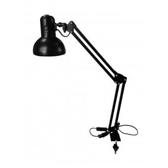 НТ0-12 (черный антик, настольный светильник на струбцине, металлический пантограф 70см, 60Вт, Е27)
