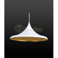 Светильник подвесной HB1004 White-Gold 1*E27 d=380mm h=190mm